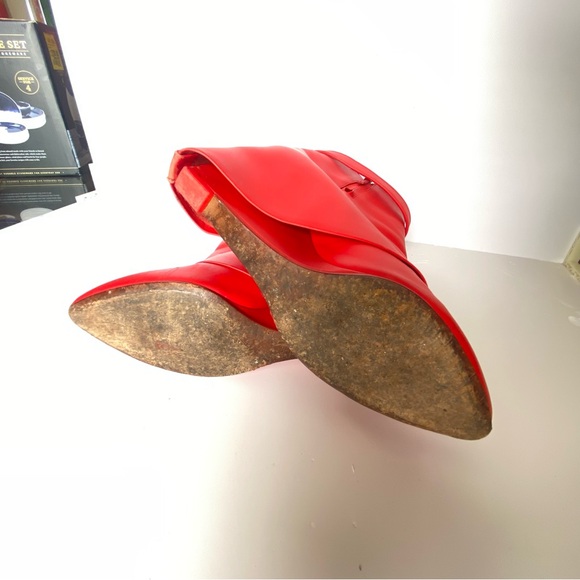 Givenchy Red Ankle Shark Boots - Size 41 - Old Style - Picture 5 of 16